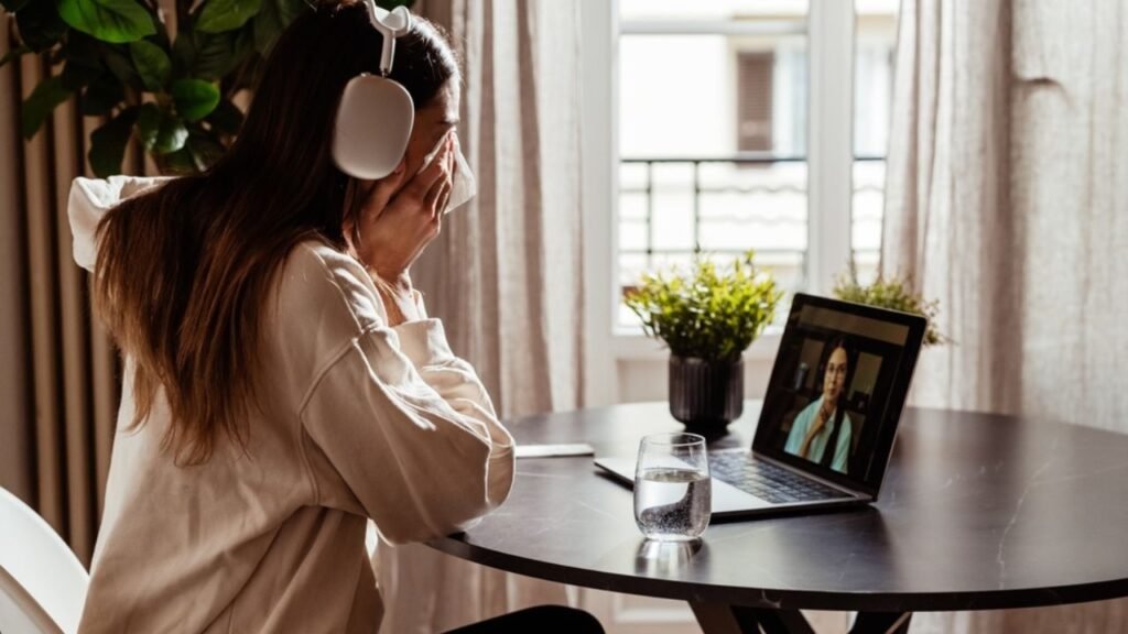 woman getting Telepsychiatry Services